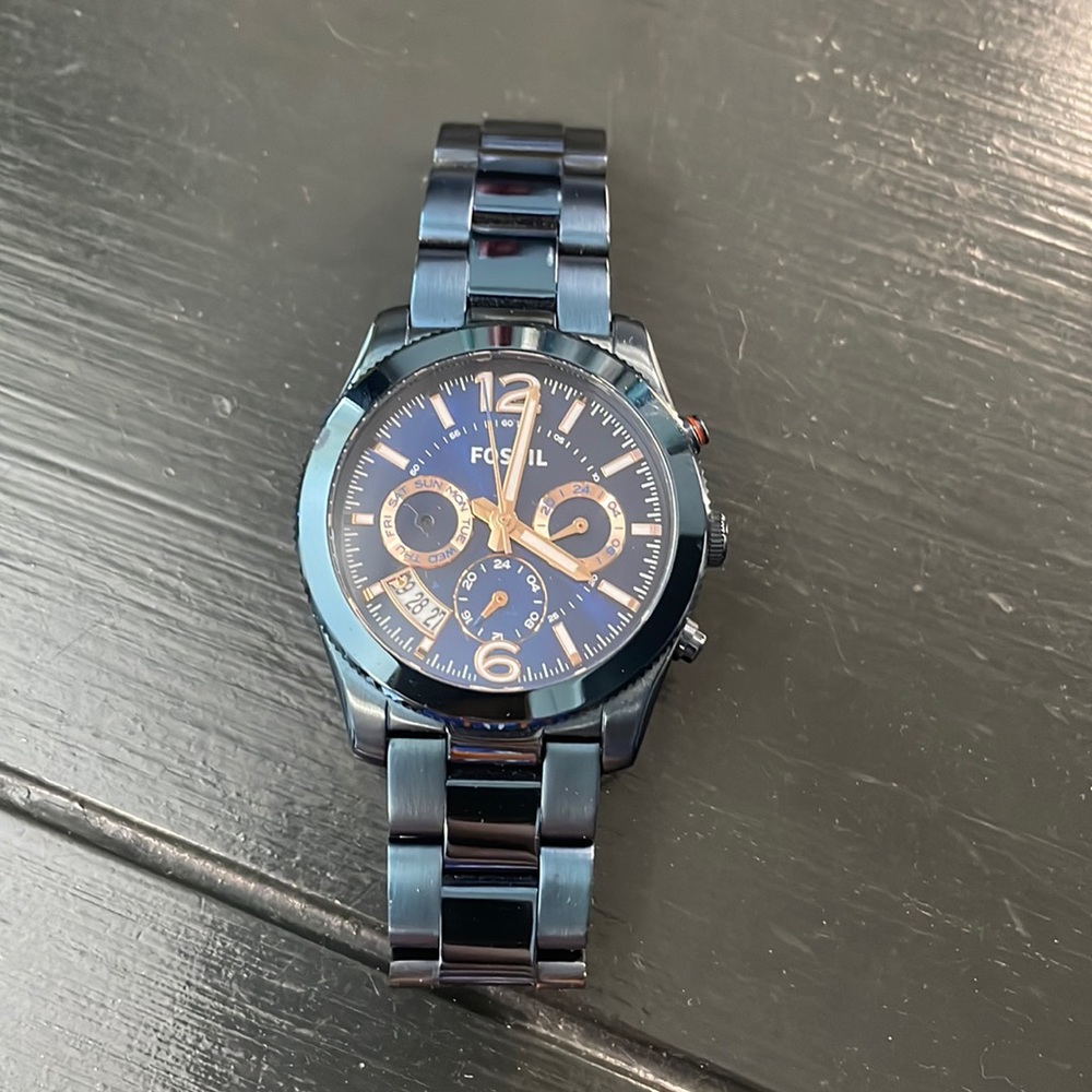 Navy Blue Fossil Watch
